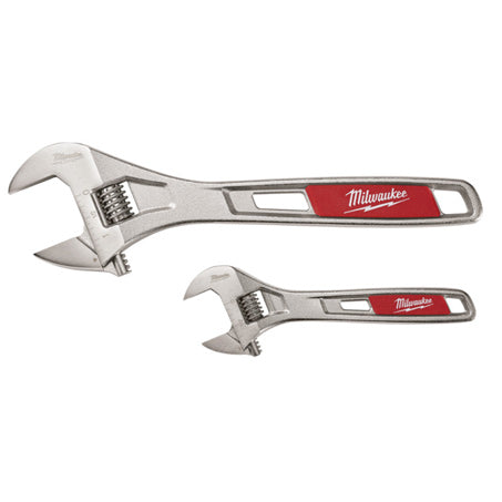 New Milwaukee 2 Pc. 152Mm (6In) & 254Mm (10In) Adjustable Wrench Set - 48227400