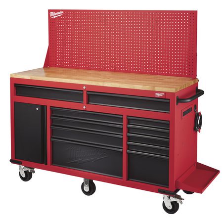 New Milwaukee Reinforced Angle Iron Base 61In Mobile Work Station Bench 48228562 | Australian Moto Spares