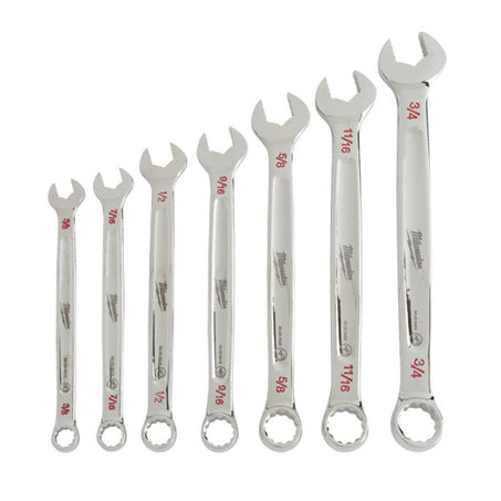 New Milwaukee 7Pc Combination Wrench Set - Imperial - 48229407