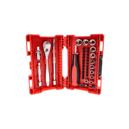 New Milwaukee 1/4In Drive 38Pc Ratchet & Socket Set - Metric - 48229599