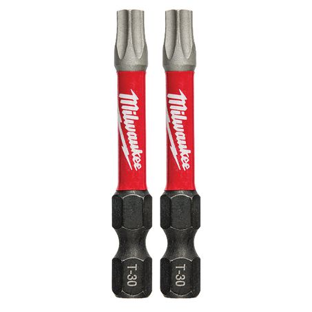 New Milwaukee Shockwave Power Bit Torx T30 50Mm (2“) 2Pk - 48324914