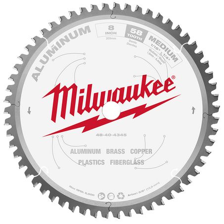 New Milwaukee 203Mm (8In) 58T Aluminium Circluar Saw Blade - 48404345