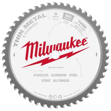 New Milwaukee 203Mm 8In 50T Thin Single Metal Blade 48404520