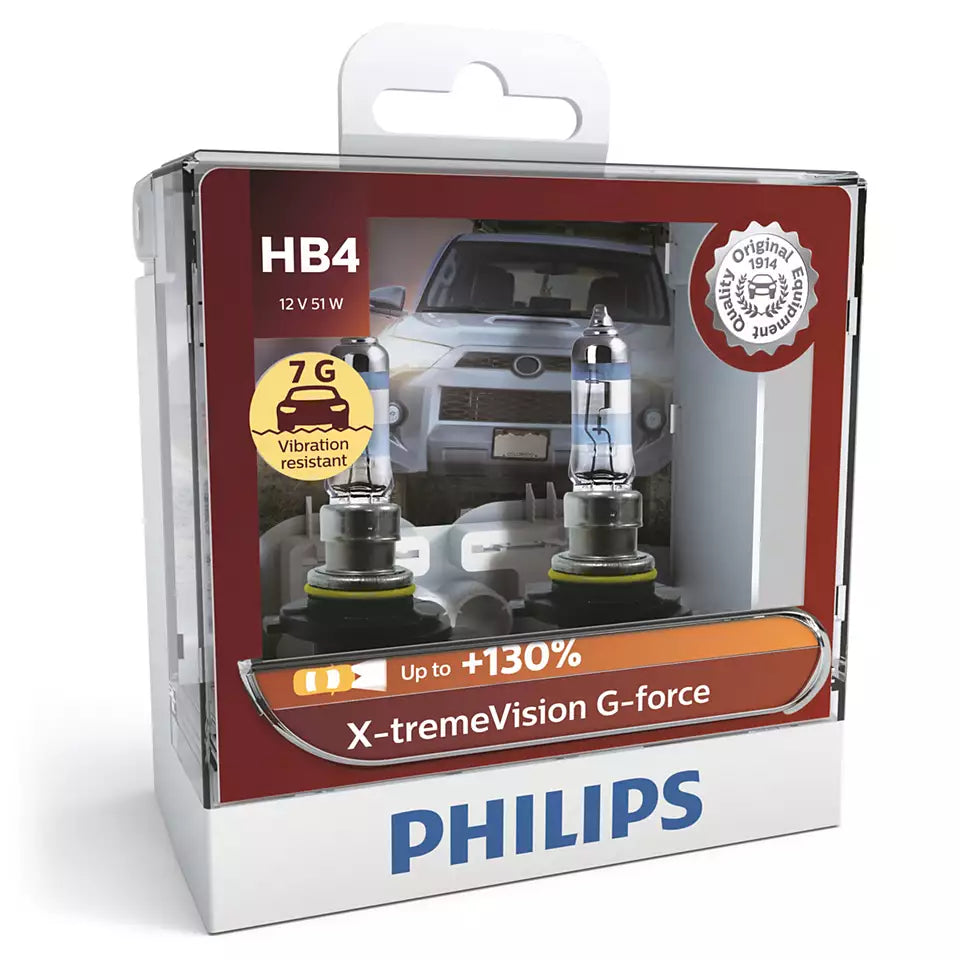 New Philips Globe Hb4 12V Twin Pack X-Treme Vision G-Force (9006Xvgs2) | Australian Moto Spares