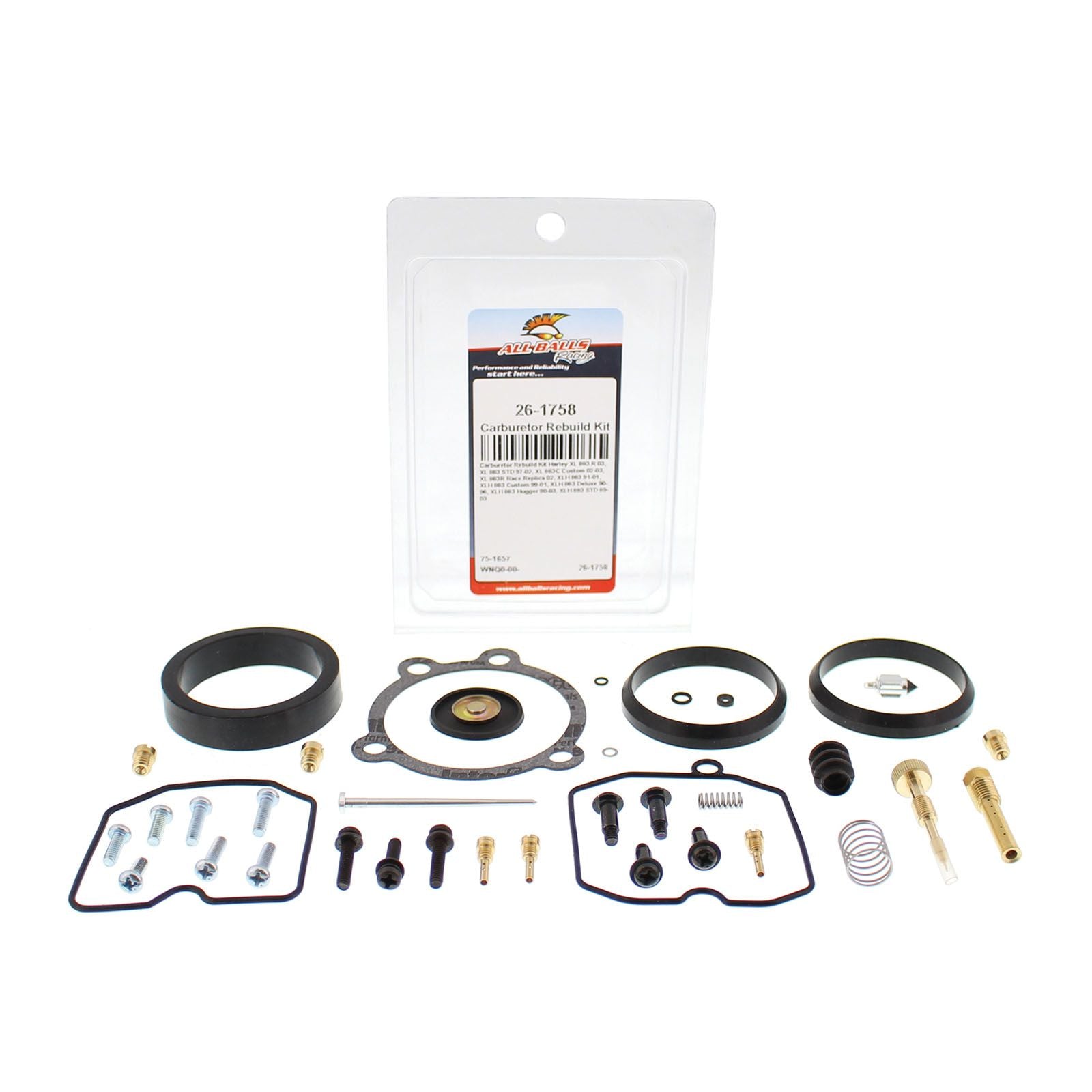 New ALL BALLS Racing Carburettor Rebuild Kit #AB261758