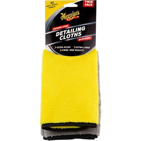 New MEGUIARS Supreme Shine Detailing Cloths Twin Pack - AX2020