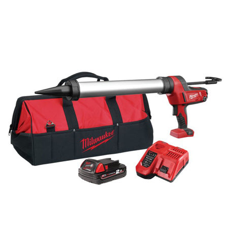 New Milwaukee M18 Cordless 600Ml Sausage Style Caulk Gun Kit 18v 1y Warranty