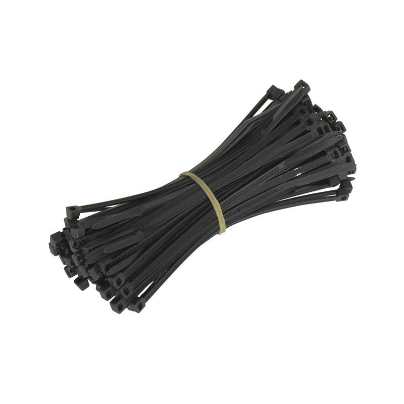 New WHITES Cable Ties 100 x 2.5mm (100/Bag) Black #CT100