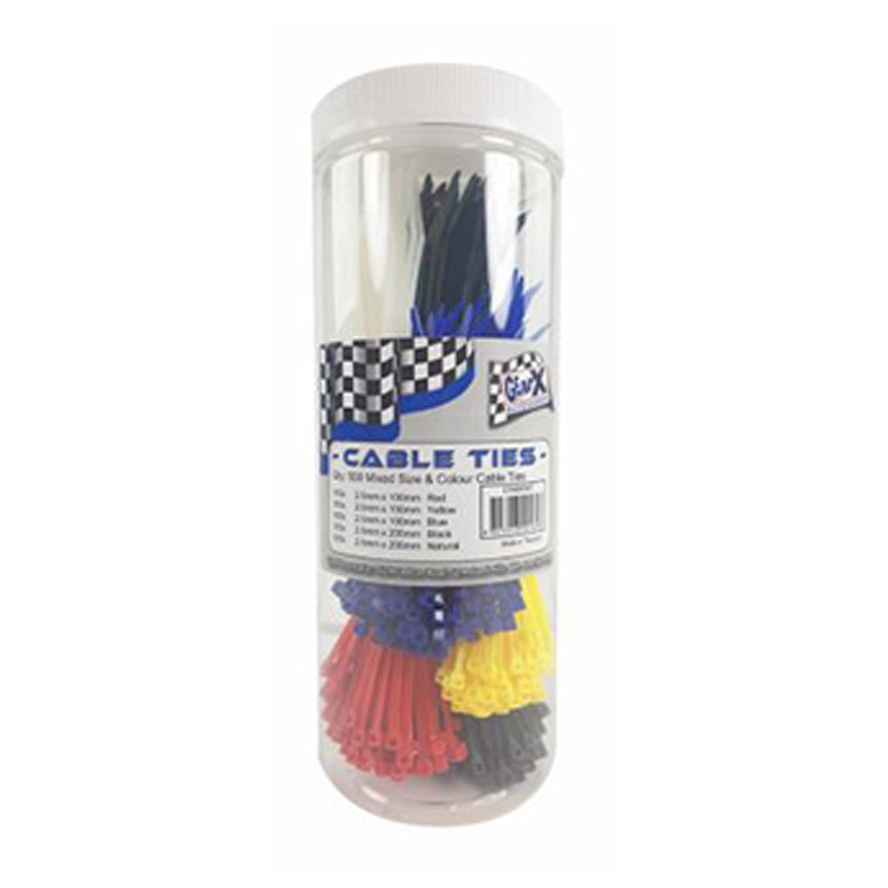 New GEAR-X Multi Coloured Cable Ties Mixed Size 500 Pack CTMIX500