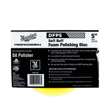 New MEGUIARS Soft Buff PR DA Foam Polishing Disc 5.5inch-washable, reusable DFP5