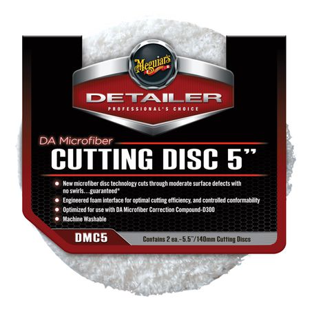 New MEGUIARS Professional DA Microfiber Cutting Discs 5 Inch 2 Pack-DMC5