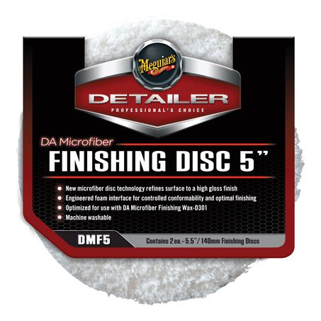 MEGUIARS Professional DA Microfibre 5 Finishing Disc 2 Pk-washable,reusable DMF5