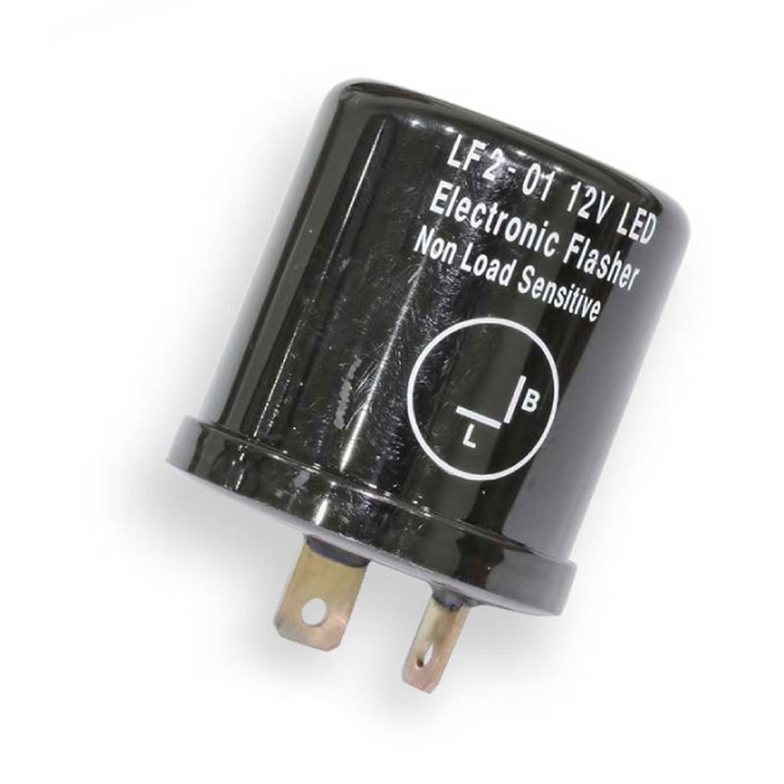 New WHITES Flasher Relay LED Universal 12 Volt 2 pin Can Style #ELFRLU12V2