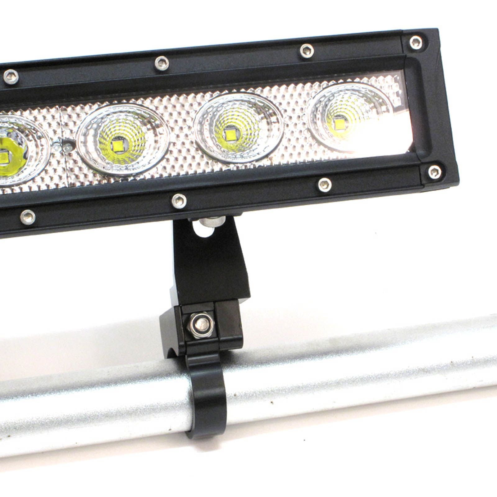 New WHITES LED Light Bar Tube Mount Brackets 3