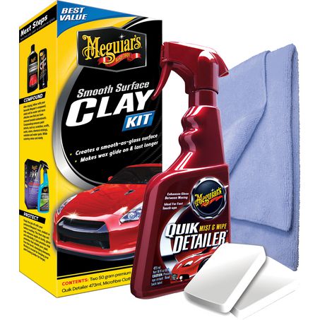 New MEGUIARS Smooth Surface Clay Kit Quik Detailer spray bottle 473ml - G1120