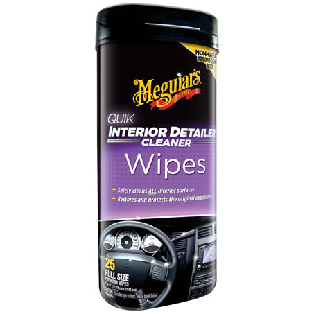 New MEGUIARS Quik interior Detailer Wipes 25pk - G13600