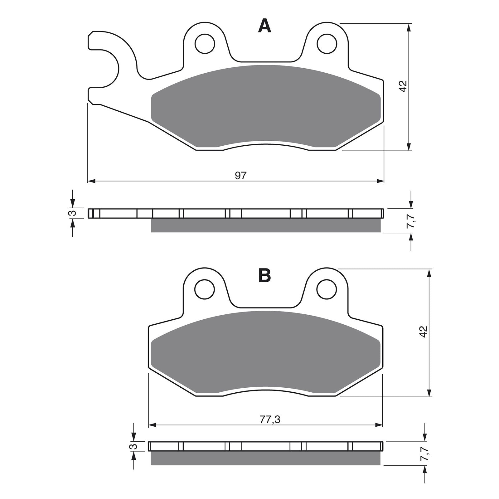 New GOLDFREN Brake Pad - S3 Sintered Sports (PBPH46) #GF002S3