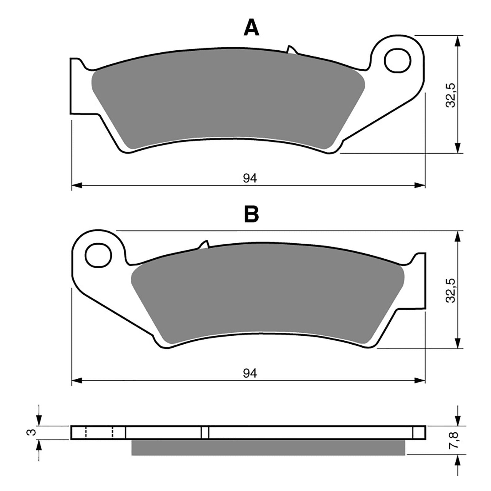 New GOLDFREN Brake Pad - K5 Off-Road Racing (PBPR42) #GF004K5