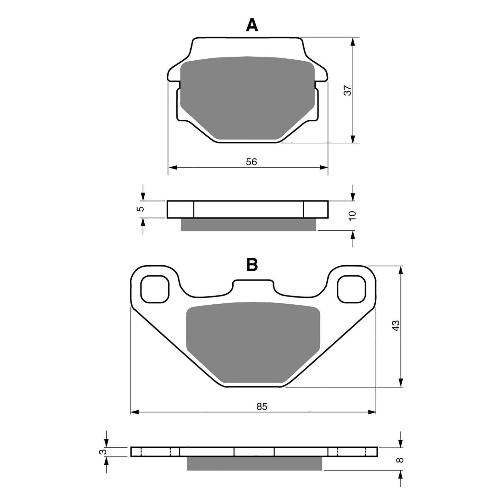 New GOLDFREN Brake Pad - K5 Off-Road Racing (PBPR75 / PBPR329) #GF005K5