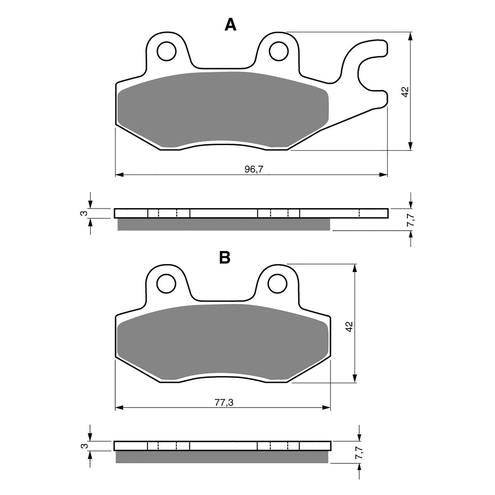 New GOLDFREN Brake Pad - K5 Off-Road Racing (PBPR55) #GF009K5