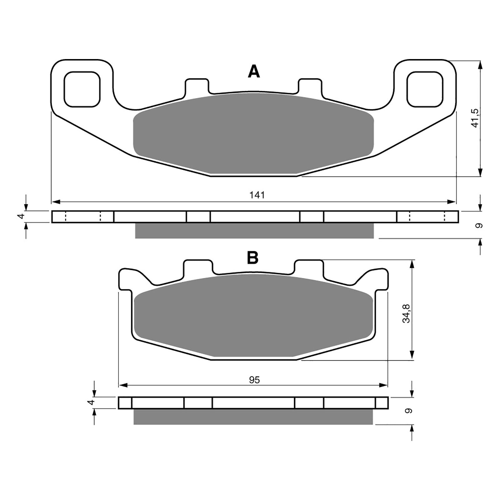 New GOLDFREN Brake Pad - S3 Sintered Sports (PBPH43) #GF013S3