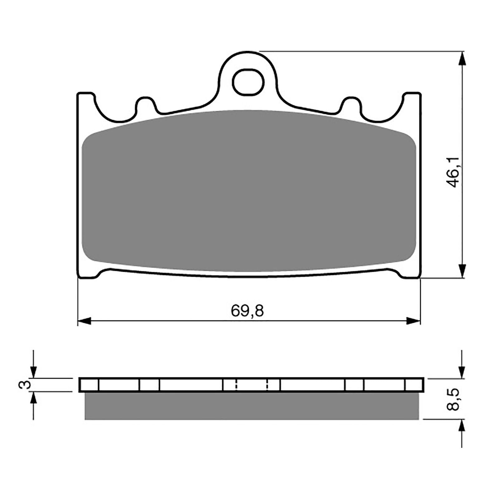 New GOLDFREN Brake Pad - S3 Sintered Sports (PBPH53) #GF032S3