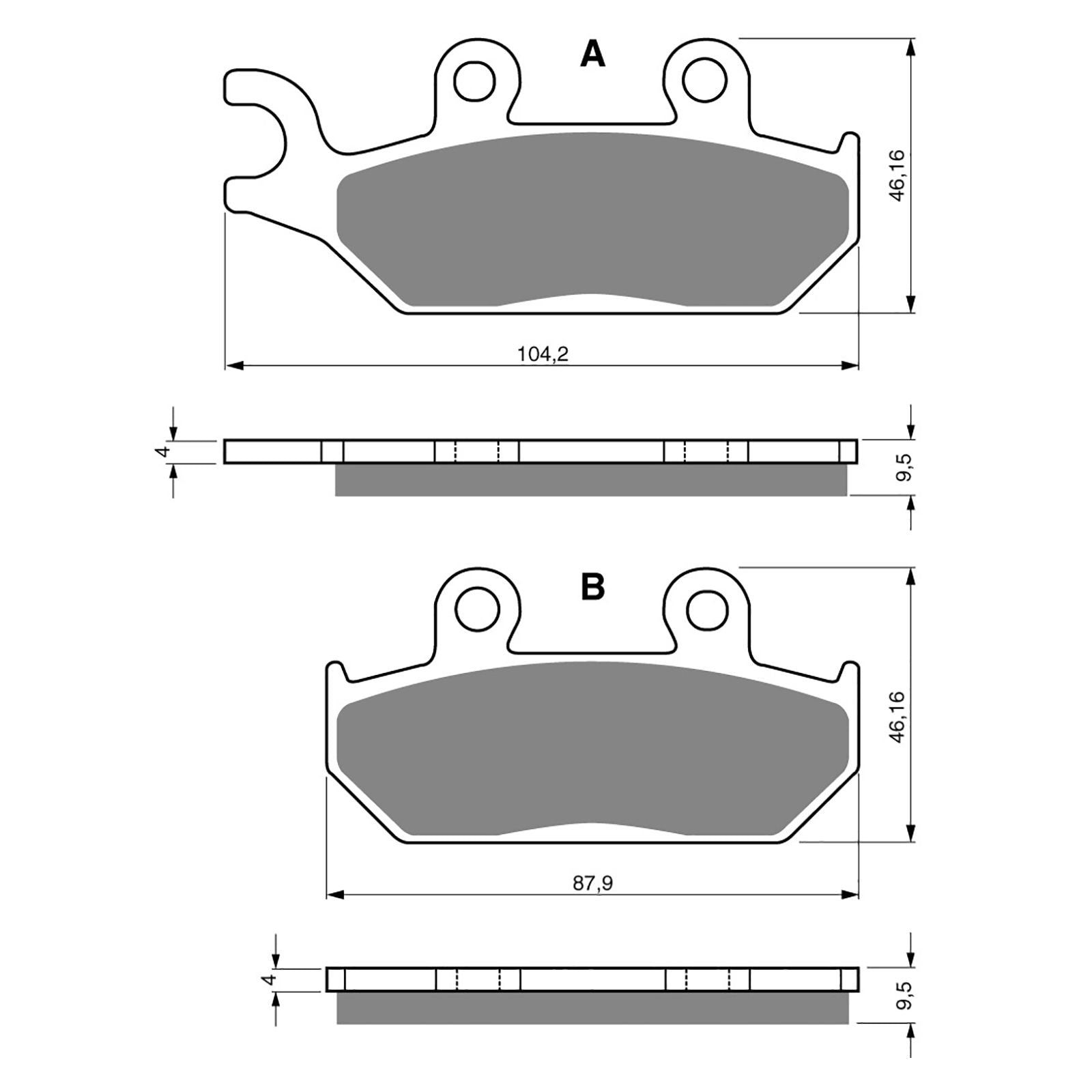 New GOLDFREN Brake Pad - K5 Off-Road Racing (PBPR58) #GF033K5