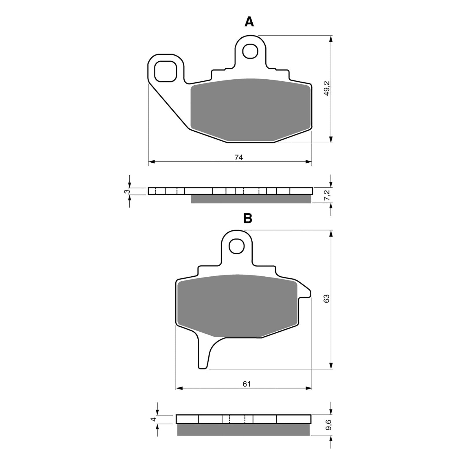 New GOLDFREN Brake Pad - K5 Off-Road Racing (PBPR44) #GF035K5