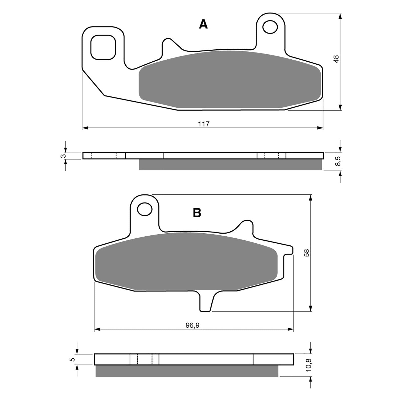 New GOLDFREN Brake Pad - S3 Sintered Sports (PBPH67) #GF036S3