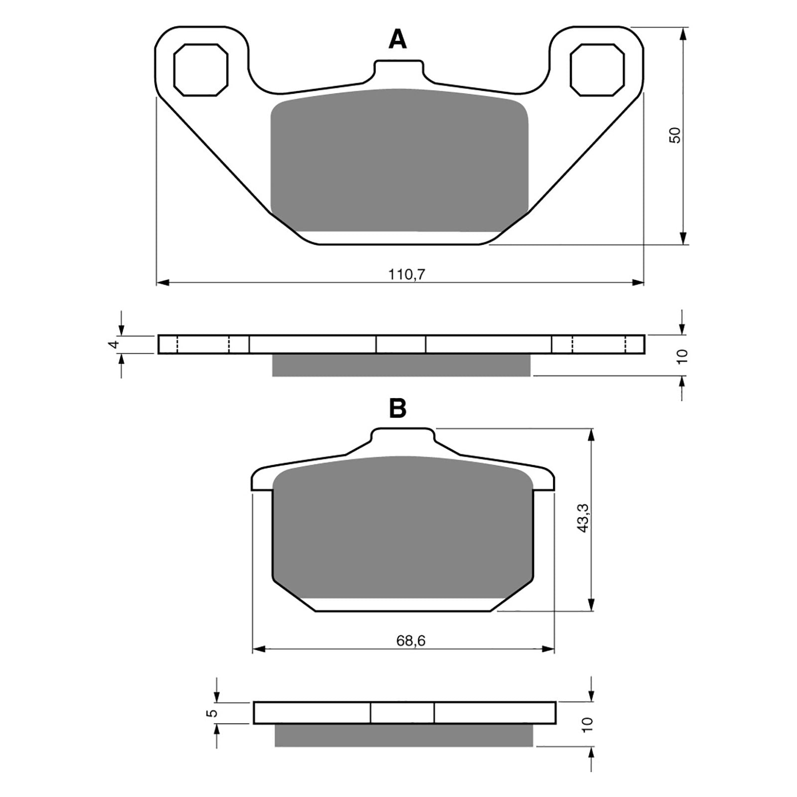 New GOLDFREN Brake Pad - S3 Sintered Sports (PBPH26) #GF037S3