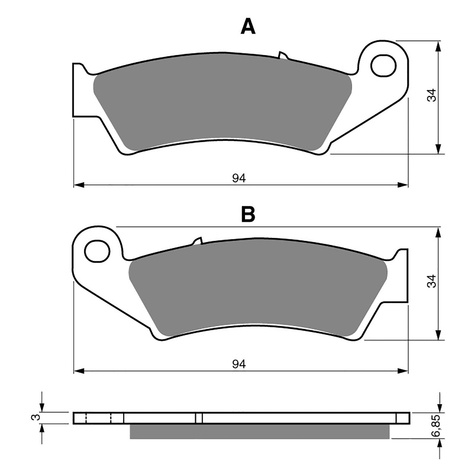 New GOLDFREN Brake Pad - S3 Sintered Sports #GF041S3