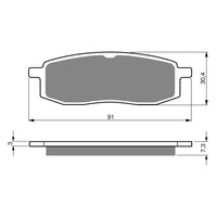 New GOLDFREN Brake Pad - K5 Off-Road Racing (PBPR34) #GF043K5