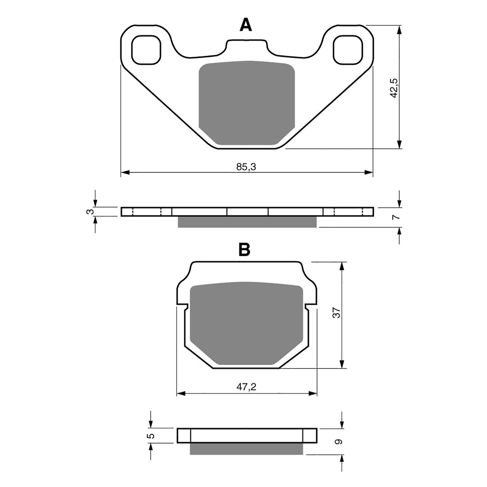 New GOLDFREN Brake Pad - K5 Off-Road Racing (PBPR22) #GF047K5