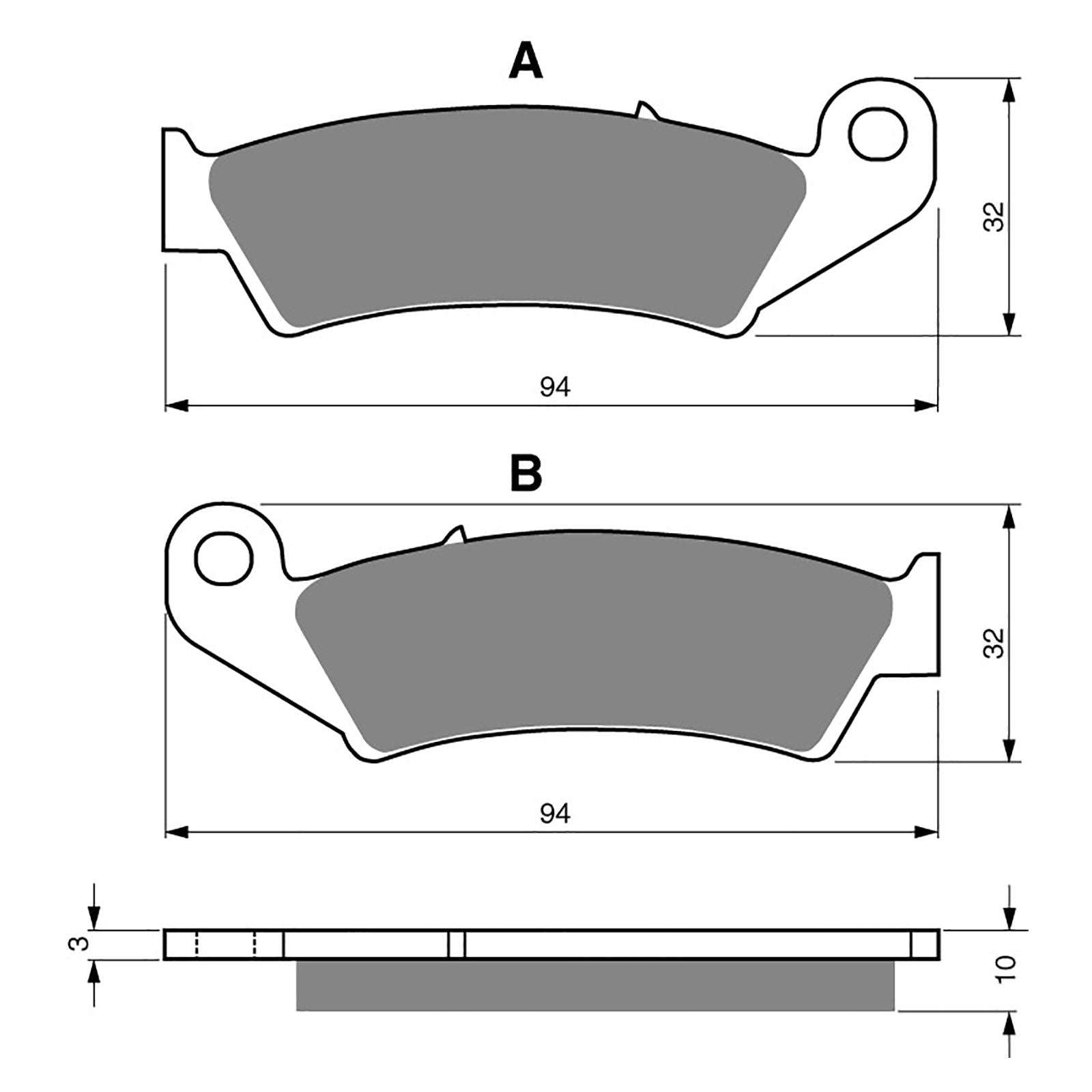 New GOLDFREN Brake Pad - S3 Sintered Sports (PBPH49) #GF052S3