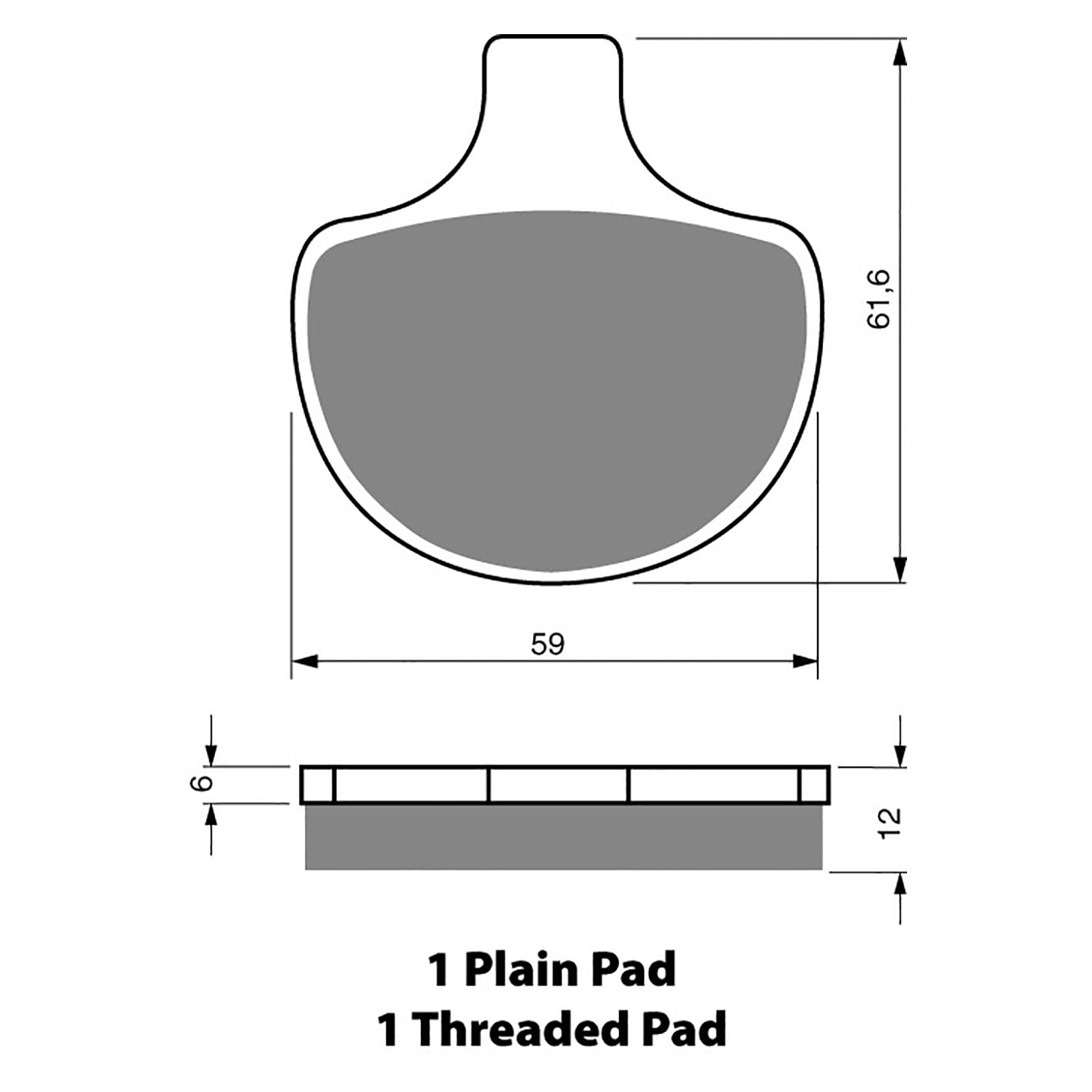 New GOLDFREN Brake Pad - S3 Sintered Sports (PBPH74) #GF057S3