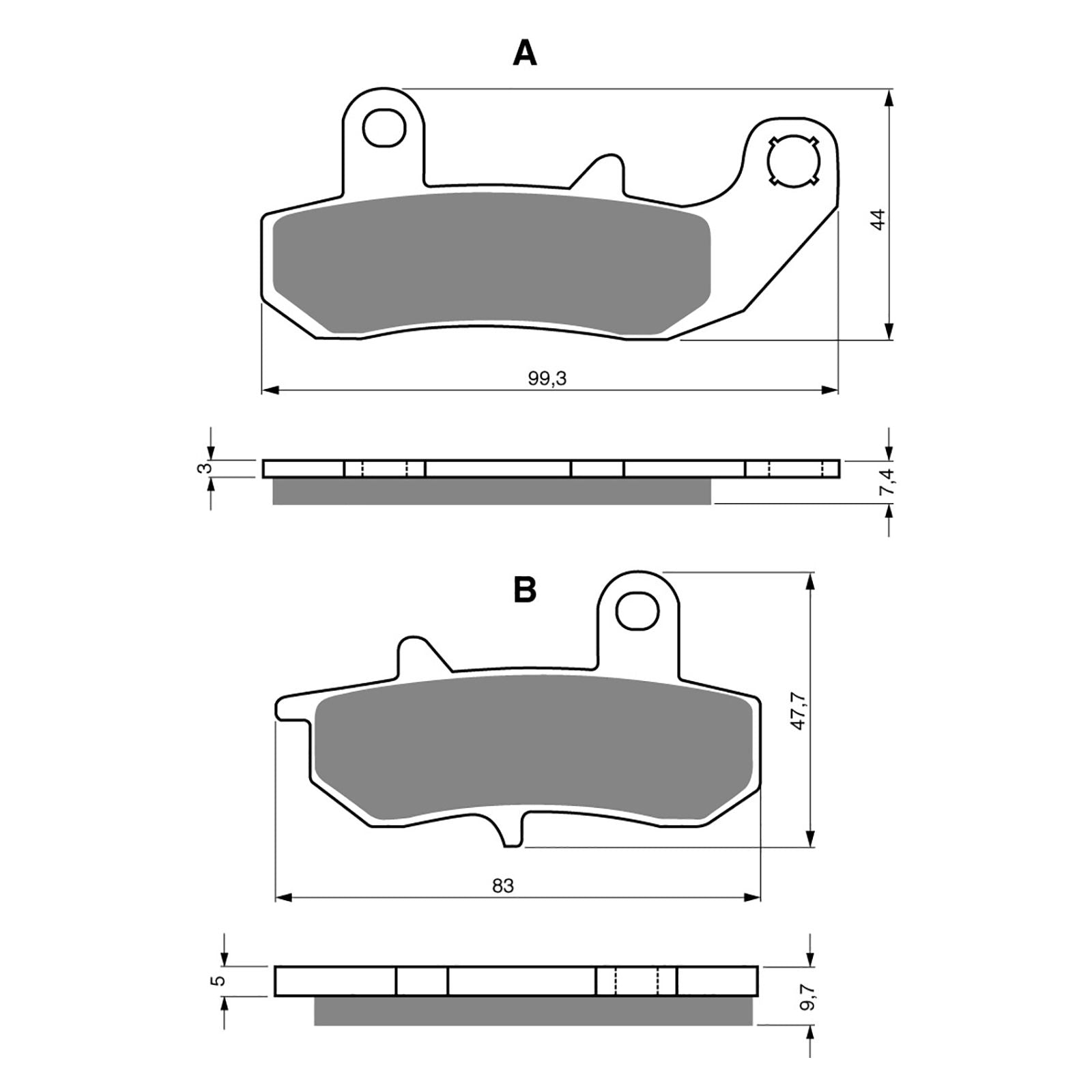 New GOLDFREN Brake Pad - S3 Sintered Sports (PBPH97) #GF065S3