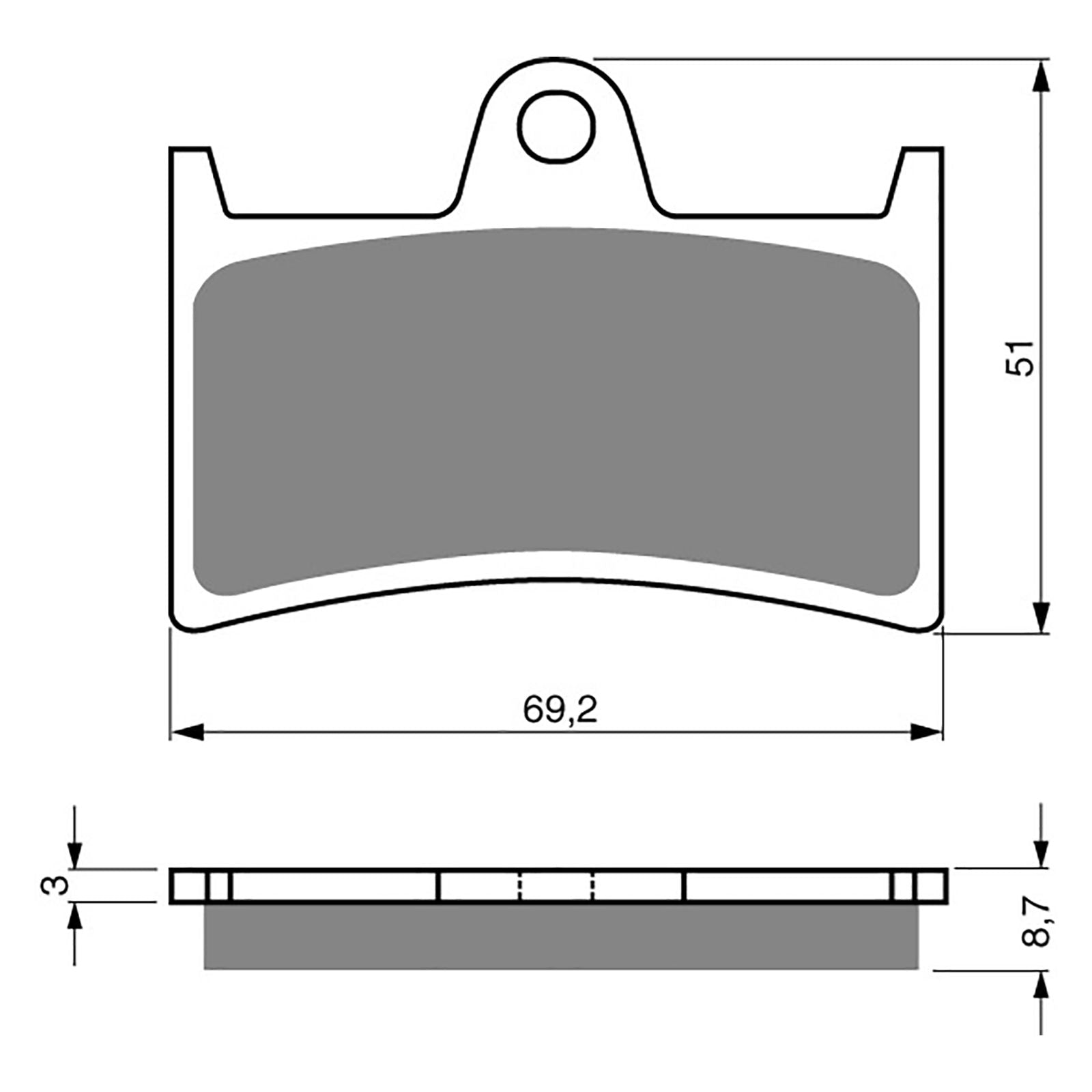 New GOLDFREN Brake Pad - S3 Sintered Sports (PBPH239) #GF070S3