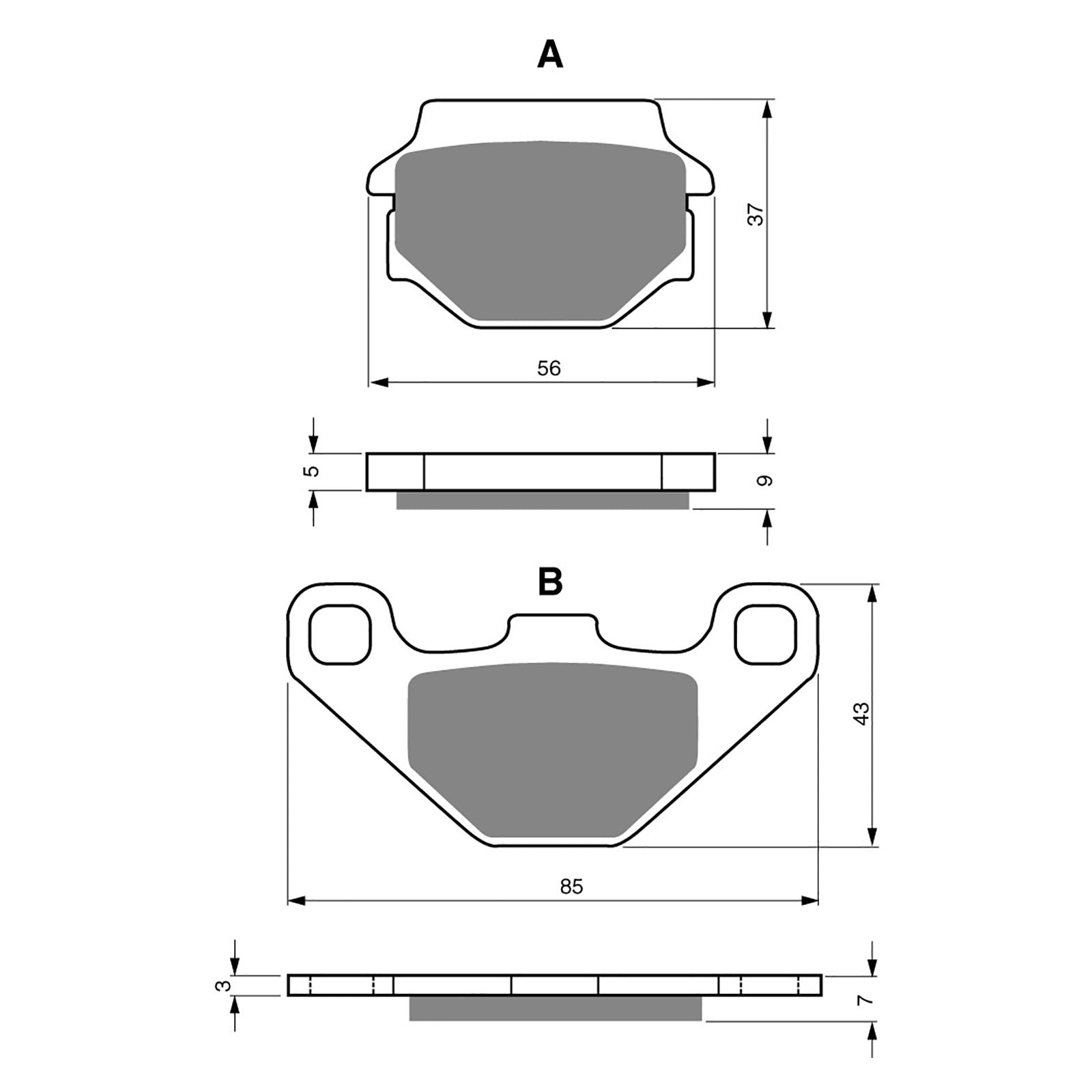 New GOLDFREN Brake Pad - K5 Off-Road Racing (PBPR16) #GF084K5