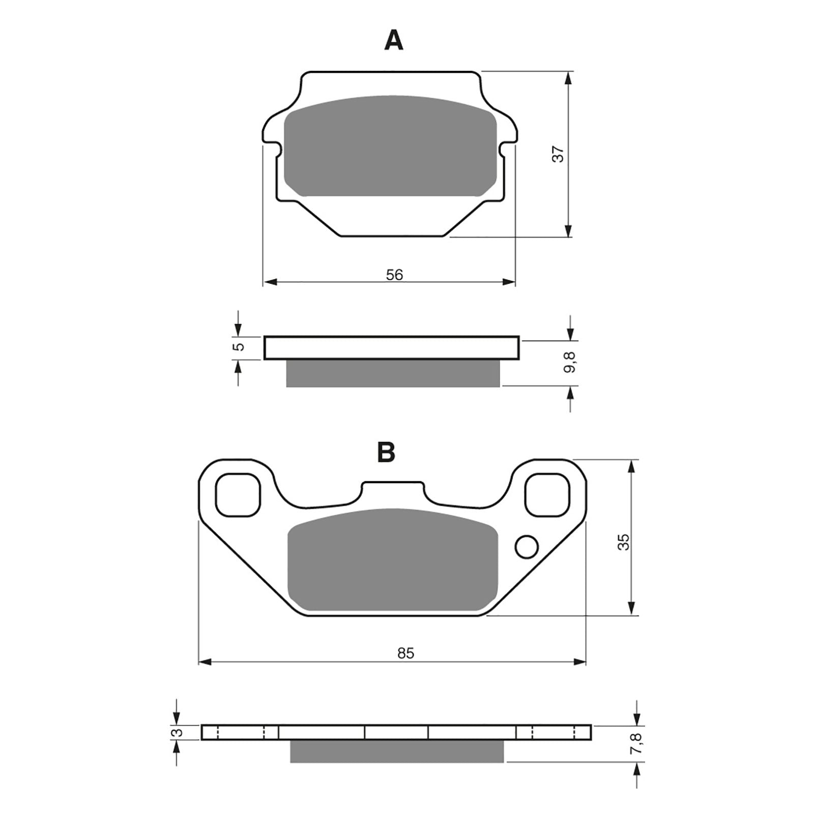 New GOLDFREN Brake Pad - K5 Off-Road Racing (PBPR102) #GF091K5