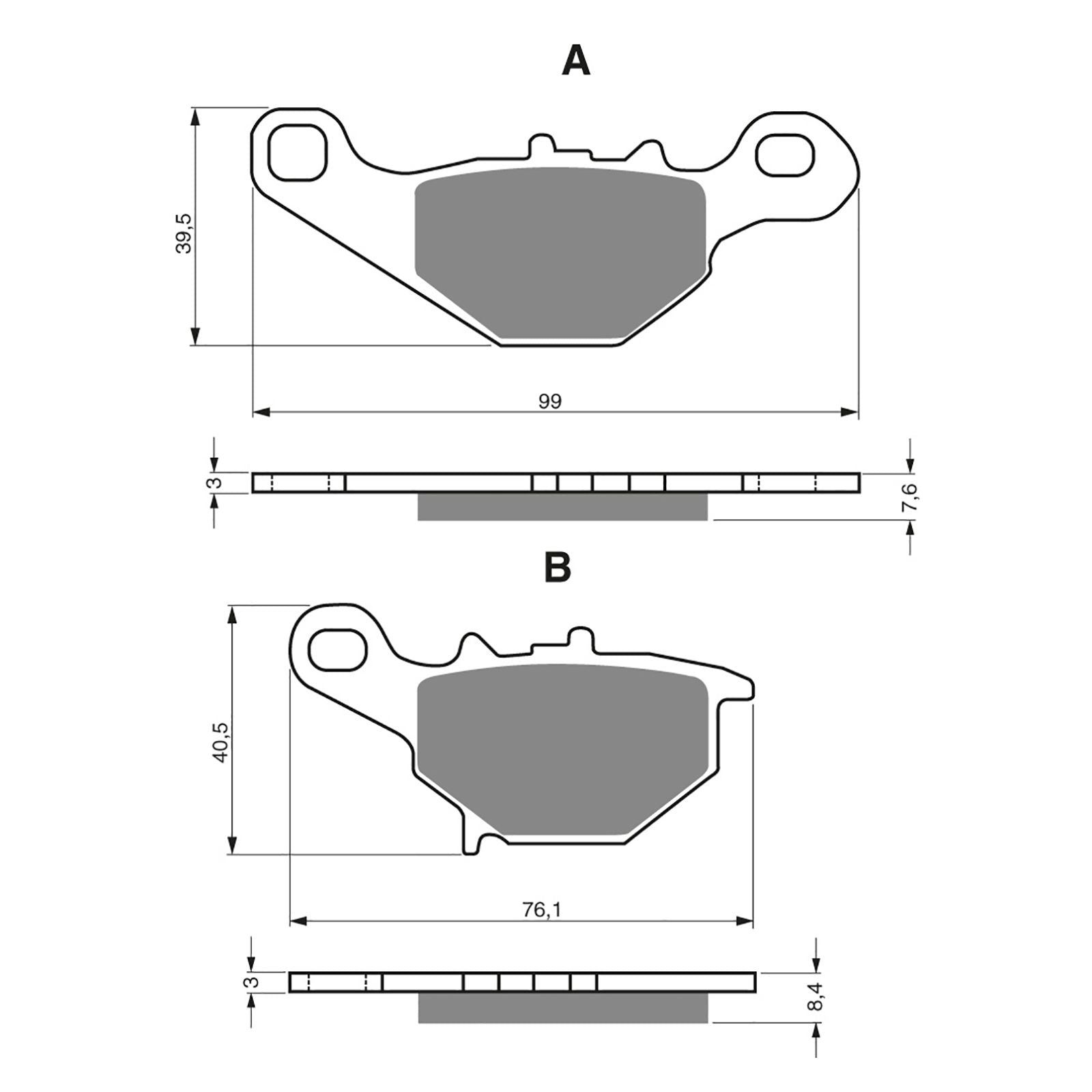 New GOLDFREN Brake Pad - K5 Off-Road Racing (PBPR243) #GF109K5