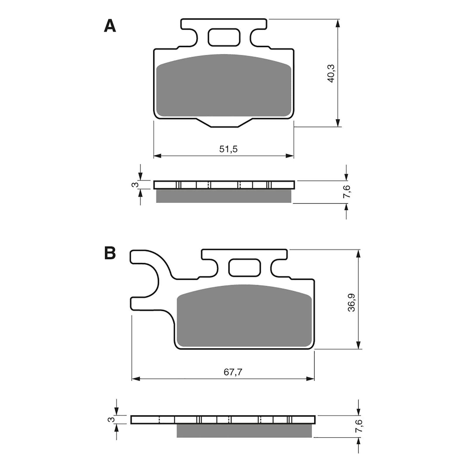 New GOLDFREN Brake Pad - K5 Off-Road Racing (PBPR282) #GF167K5