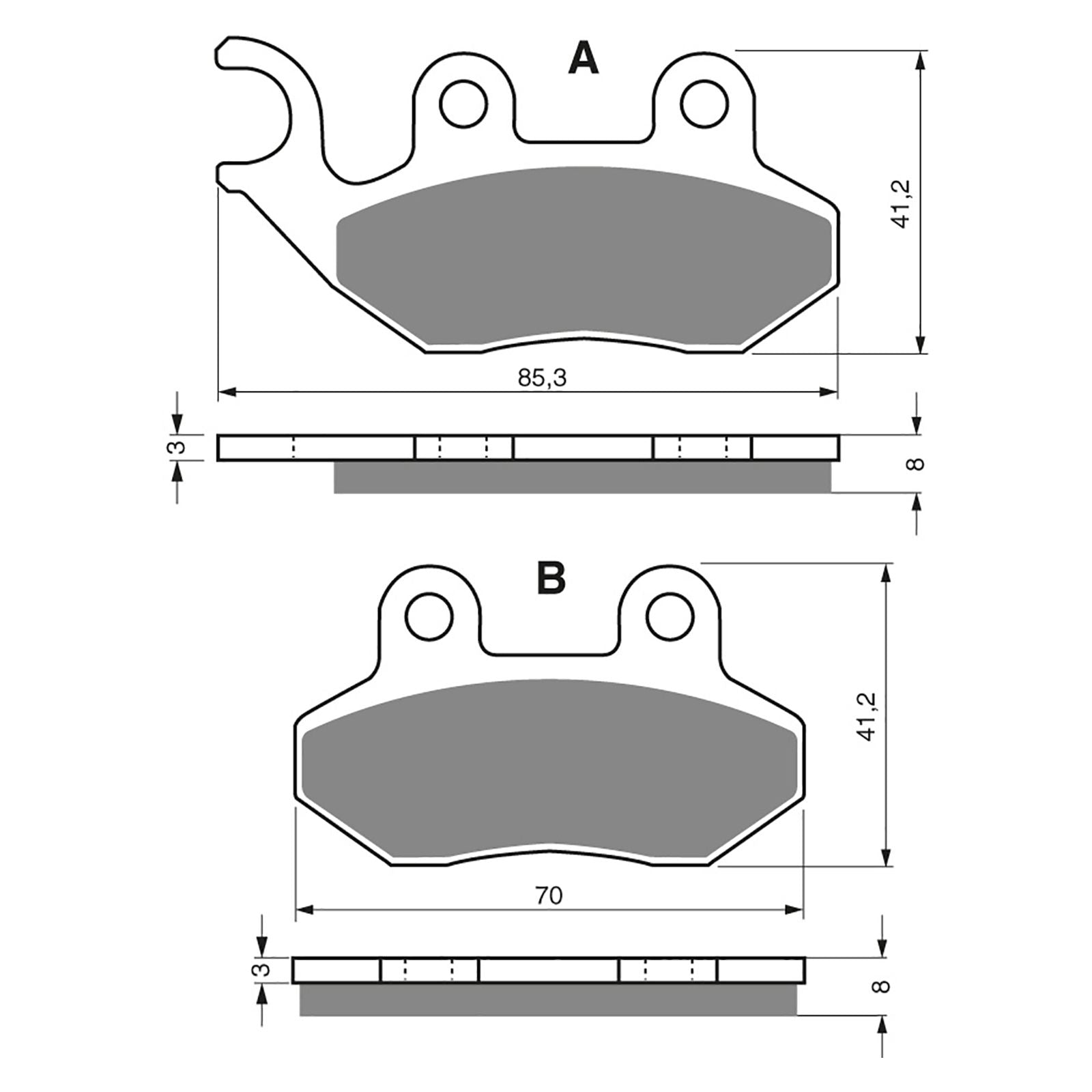 New GOLDFREN Brake Pad - S3 Sintered Sports (PBPH250) #GF174S3