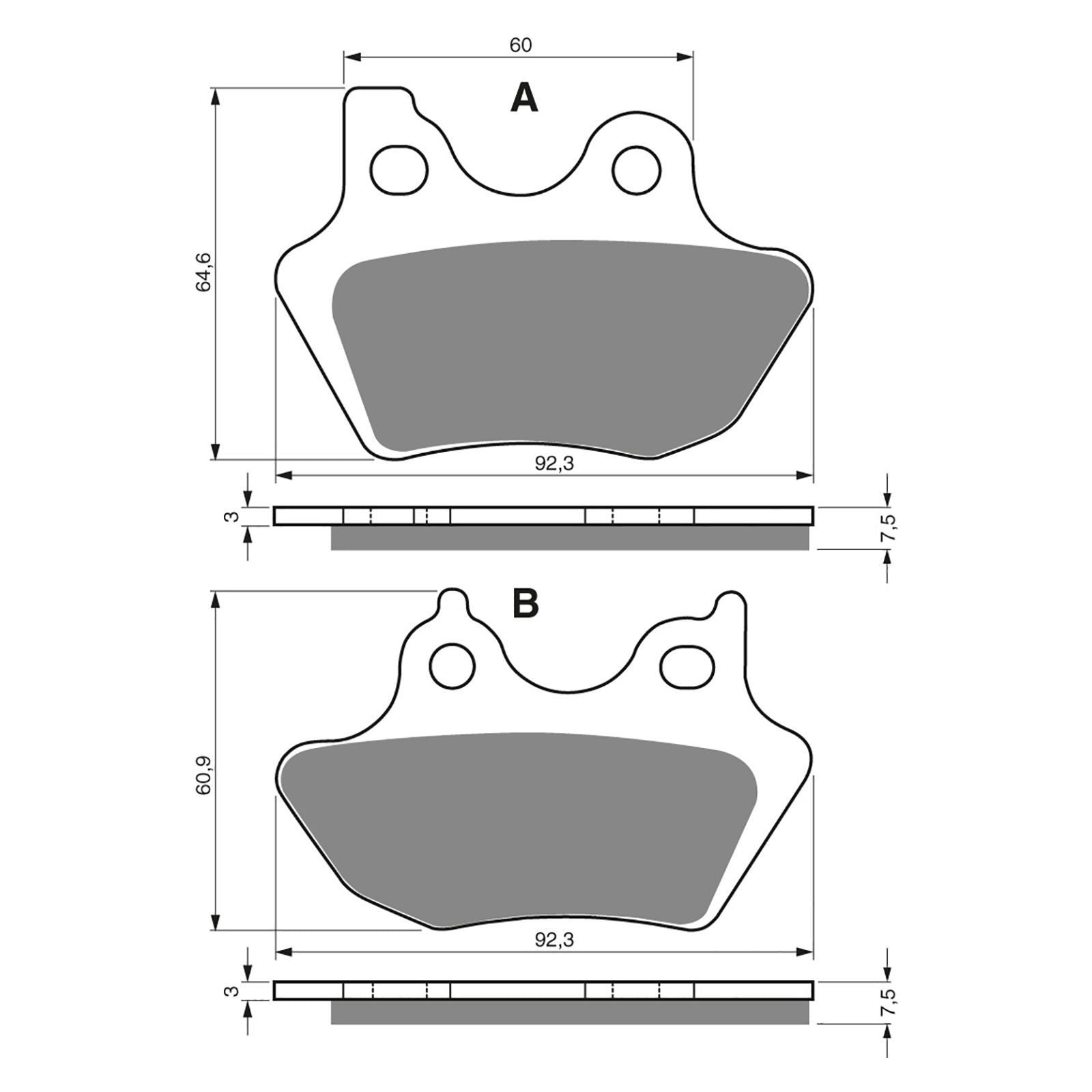 New GOLDFREN Brake Pad - S3 Sintered Sports (PBPH279 / PBPH347) #GF181S3