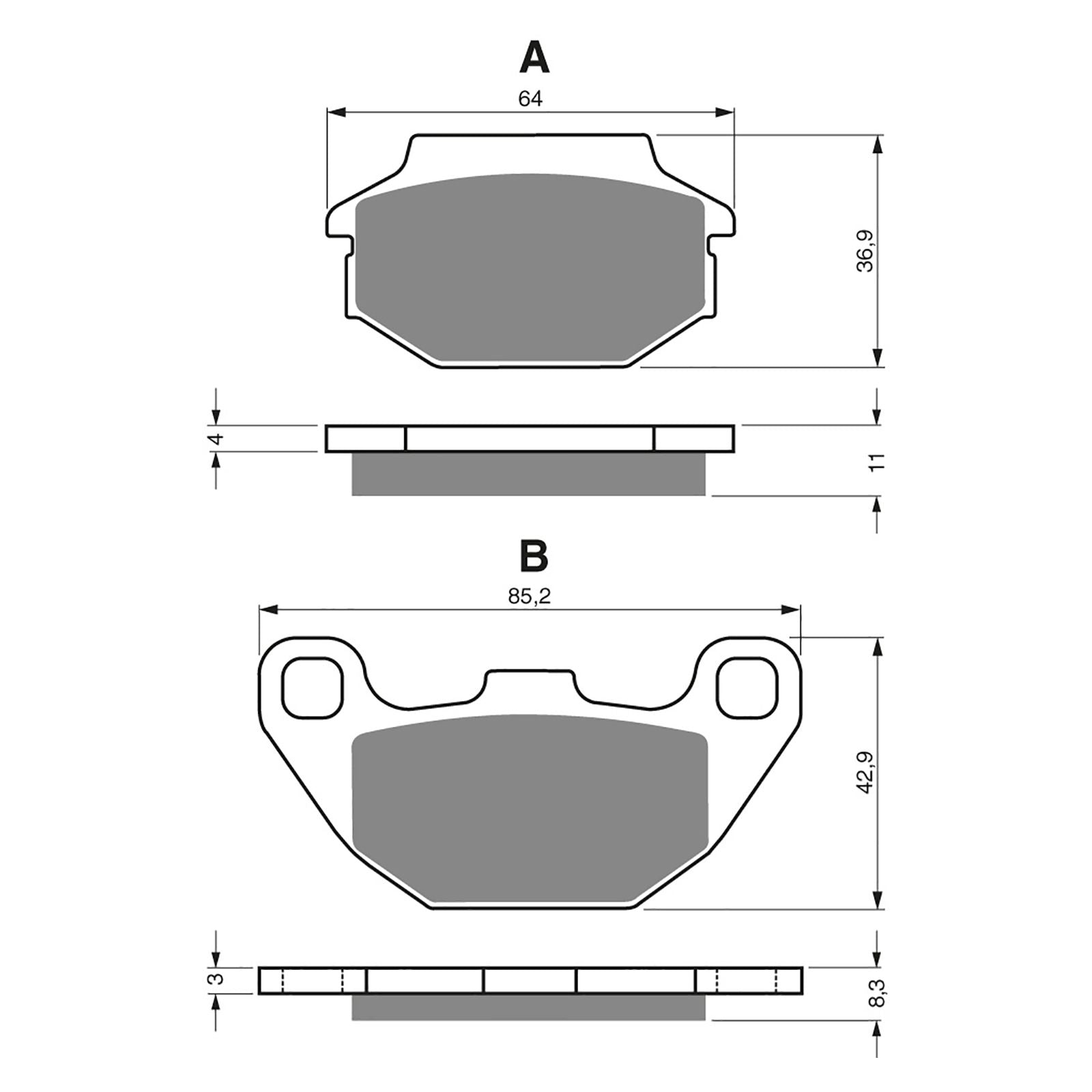 New GOLDFREN Brake Pad - K5 Off-Road Racing (PBPR285) #GF183K5