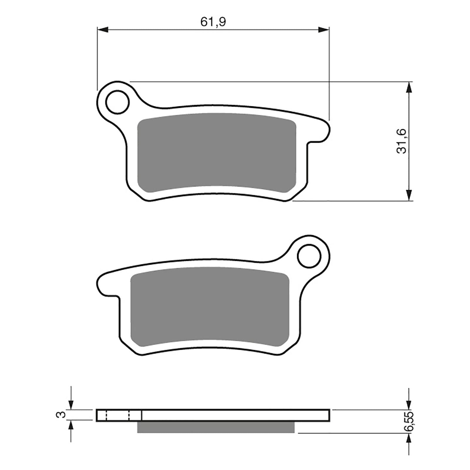 New GOLDFREN Brake Pad - S3 Sintered Sports #GF185S3