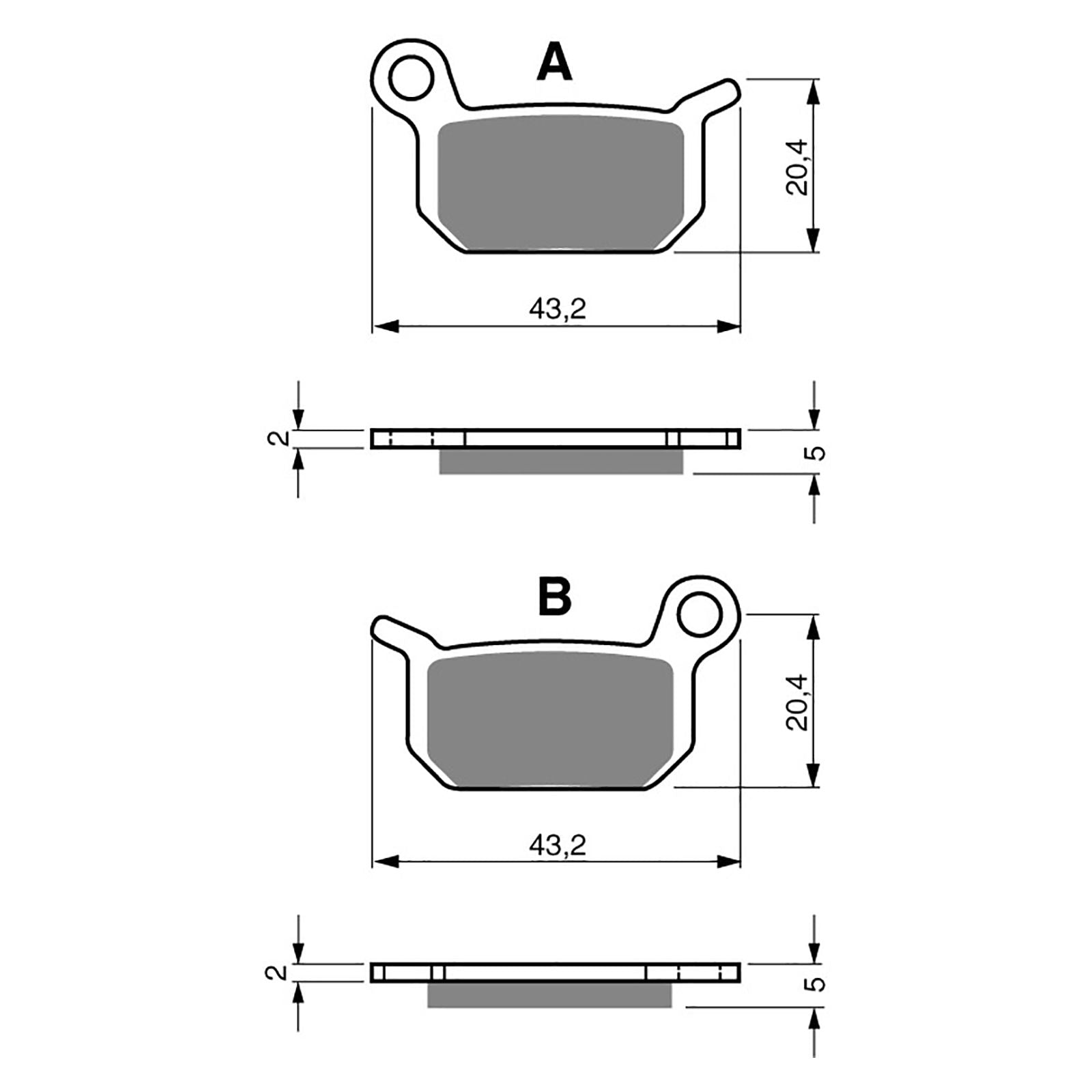 New GOLDFREN Brake Pad - K5 Off-Road Racing (PBPR320) #GF190K5