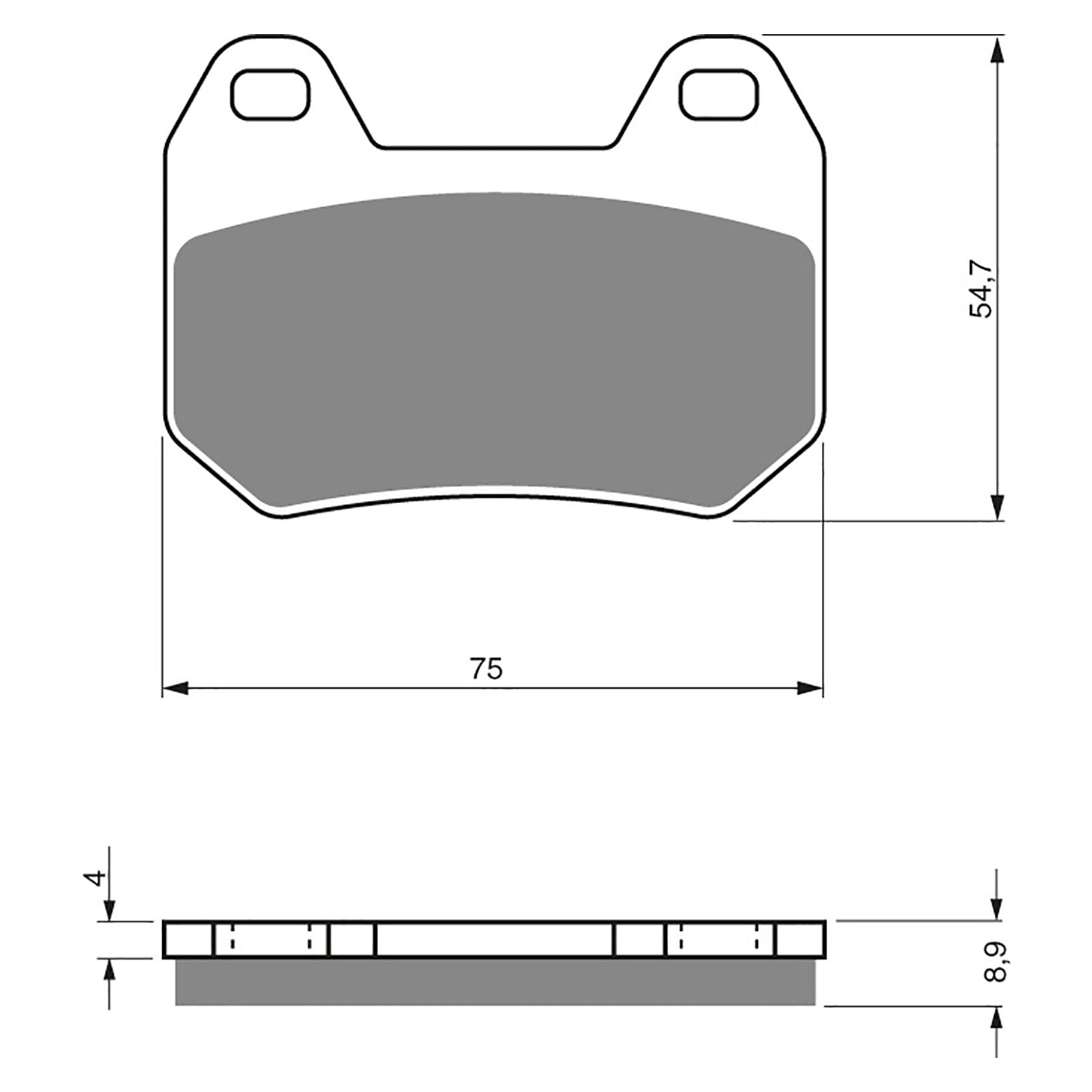 New GOLDFREN Brake Pad - S3 Sintered Sports (PBPH281) #GF195S3