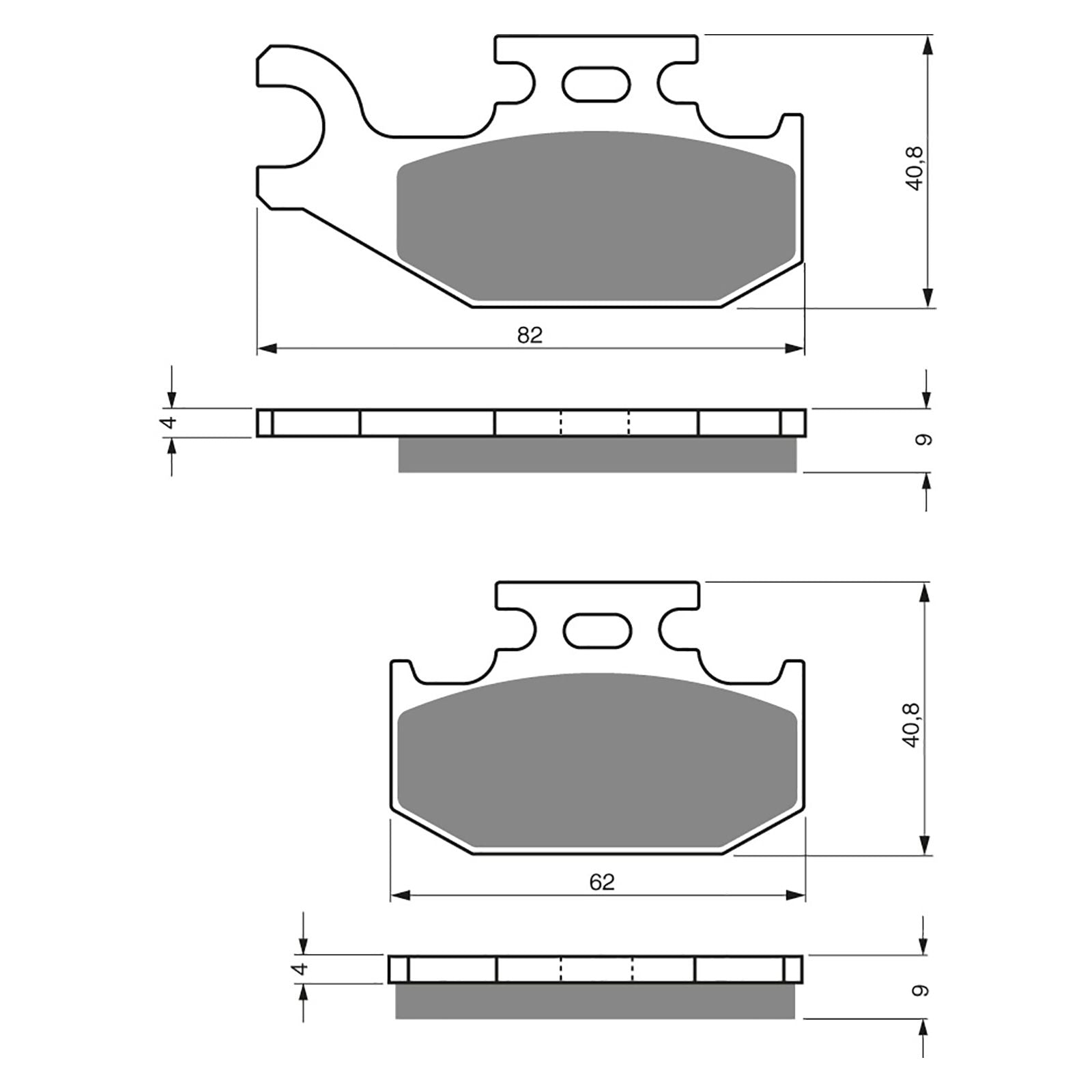 New GOLDFREN Brake Pad - K5 Off-Road Racing (PBPR292) #GF205K5