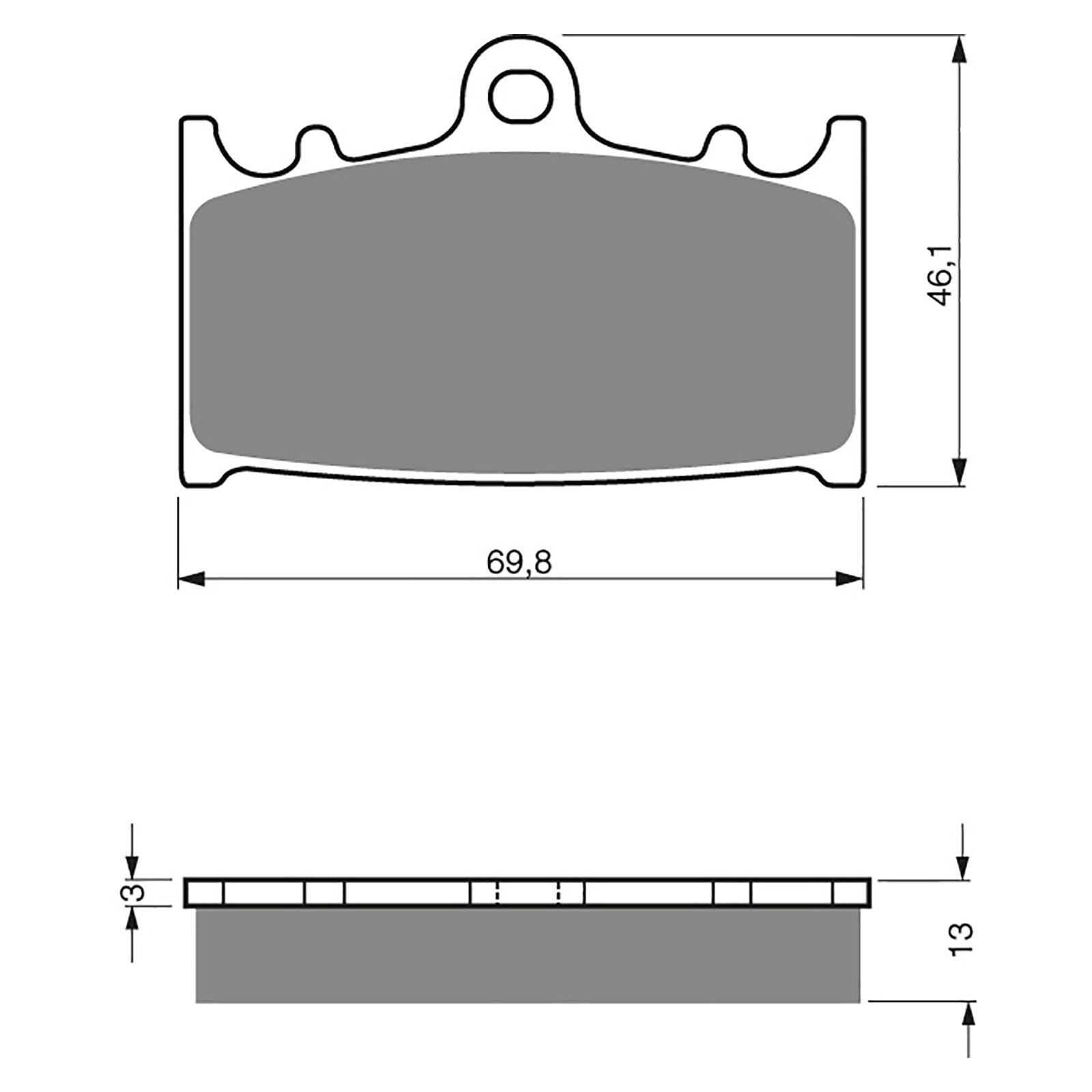 New GOLDFREN Brake Pad - S3 Sintered Sports (PBPH325) #GF206S3