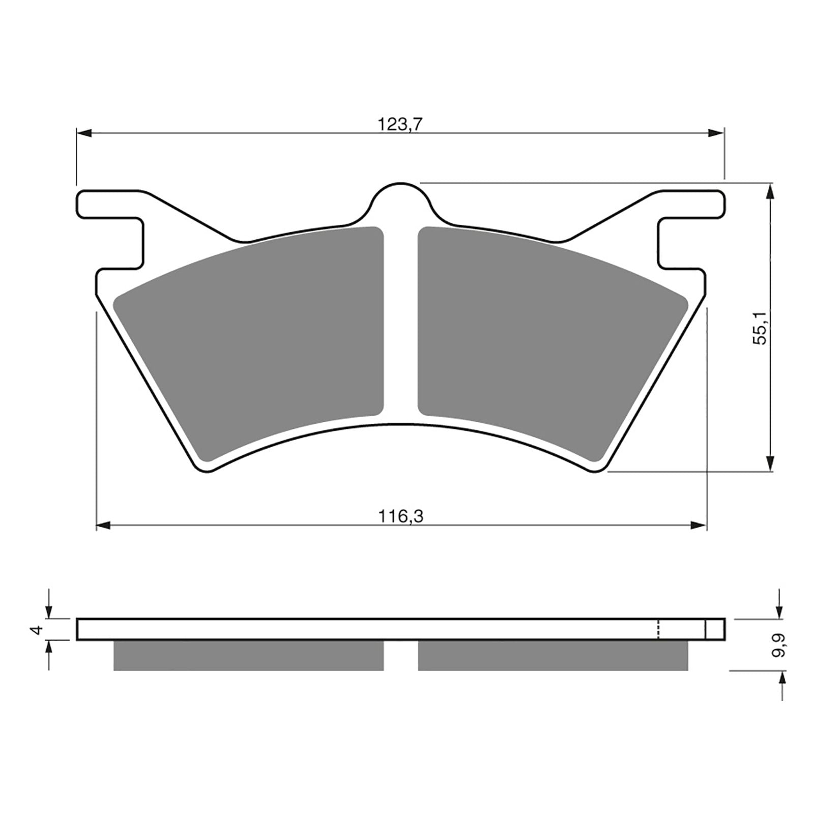 New GOLDFREN Brake Pad - K5 Off-Road Racing (PBPR286) #GF208K5